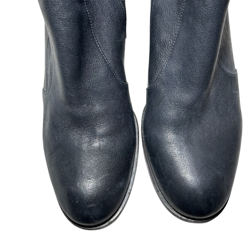 Chie Miata Black Leather Bootie Ruffle Back Size 41 (10 US) - Picture 4 of 8